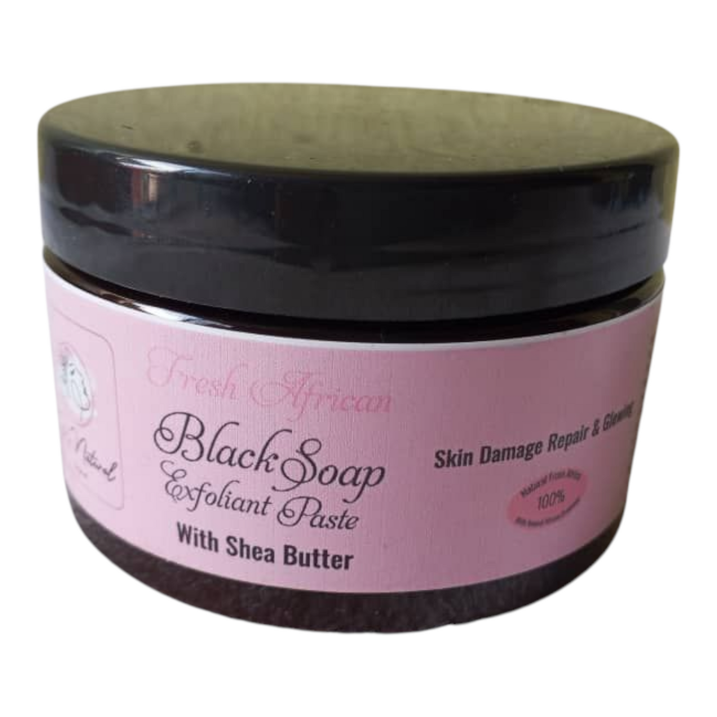 Rc natural esfoliant African black soap paste concentrated with Turmeric and papaya