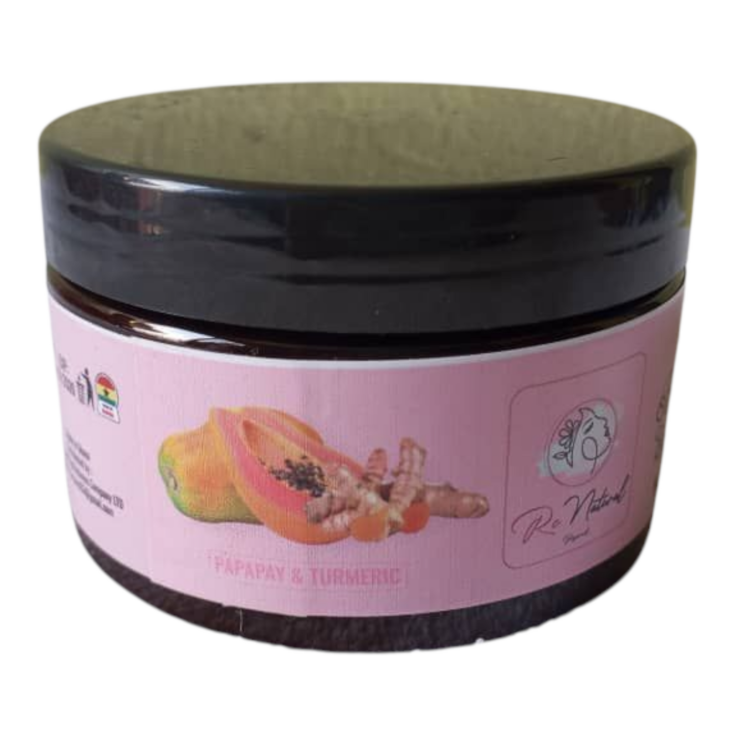 Rc natural esfoliant African black soap paste concentrated with Turmeric and papaya