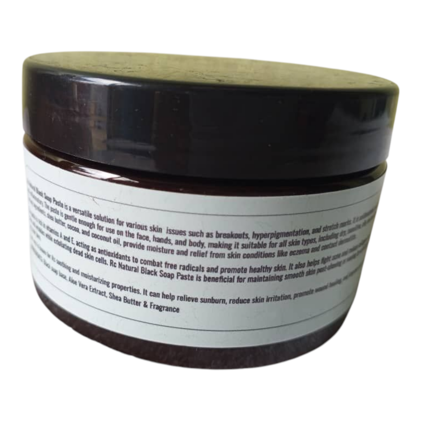 Rc natural exfoliant African black soap paste concentrated with Aloe vera